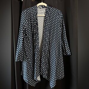 Frumos Navy Polka Dot Cardigan